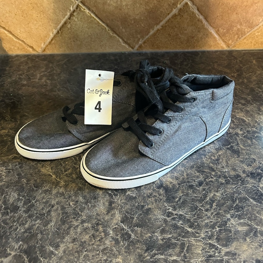 NEW‎ Cat & Jack Gray Parry High-Top Sneakers 4
